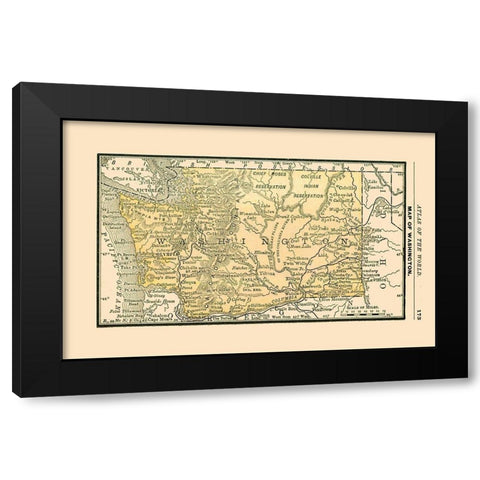 Washington - Alden 1886 Black Modern Wood Framed Art Print with Double Matting by Alden