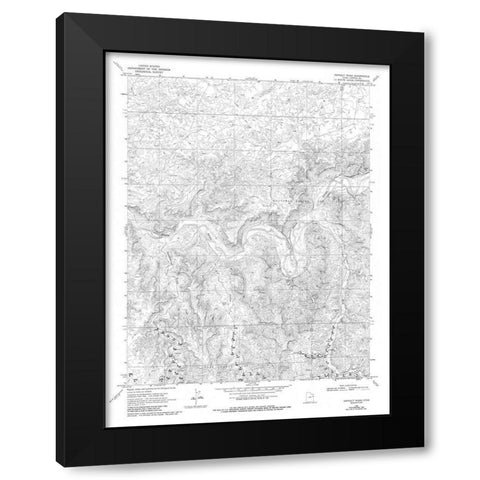 Asphalt Wash Utah Quad - USGS 1968 Black Modern Wood Framed Art Print by USGS