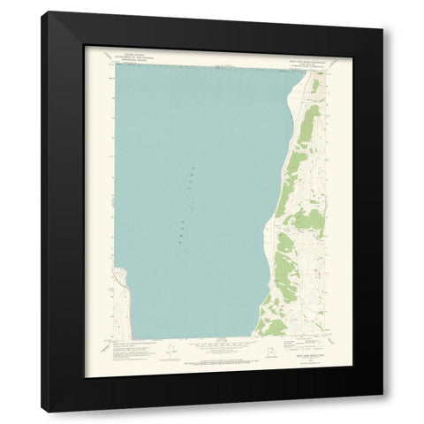 South Bear Lake Utah Quad - USGS 1969 Black Modern Wood Framed Art Print with Double Matting by USGS