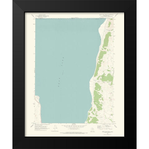 South Bear Lake Utah Quad - USGS 1969 Black Modern Wood Framed Art Print by USGS