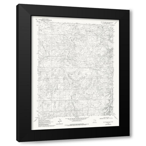 North East Big Pack Mountain Utah Quad - USGS 1968 Black Modern Wood Framed Art Print with Double Matting by USGS