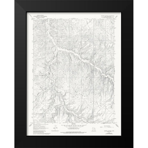 Cooper Canyon Utah Quad - USGS 1966 Black Modern Wood Framed Art Print by USGS