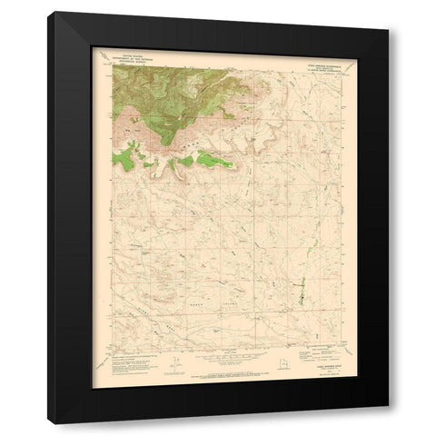 Cisco Springs Utah Quad - USGS 1970 Black Modern Wood Framed Art Print by USGS