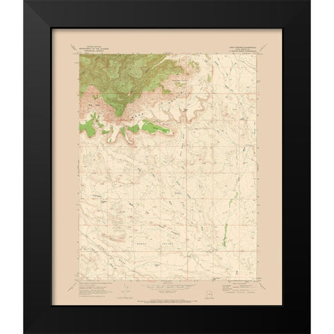 Cisco Springs Utah Quad - USGS 1970 Black Modern Wood Framed Art Print by USGS