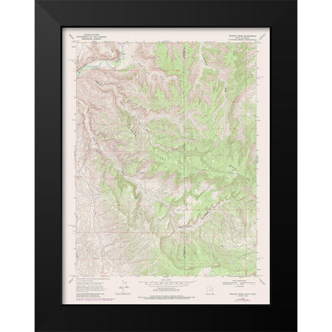 Weaver Ridge Utah Quad - USGS 1968 Black Modern Wood Framed Art Print by USGS