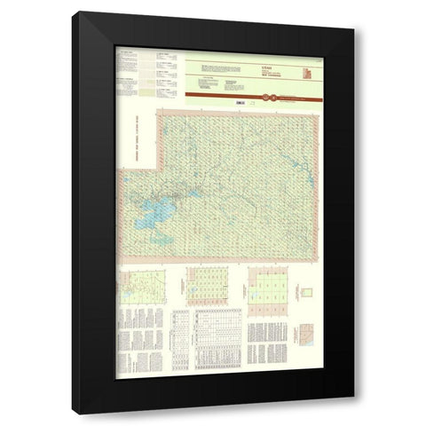 Utah Utah Index Quad - USGS 1996 Black Modern Wood Framed Art Print with Double Matting by USGS