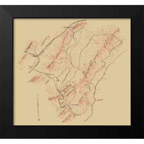 Alleghany County Virginia -1972 Black Modern Wood Framed Art Print by Unknown