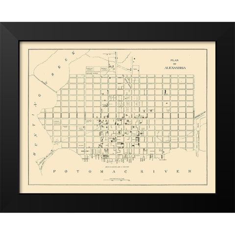 Alexandria Virginia - 1862 Black Modern Wood Framed Art Print by Unknown