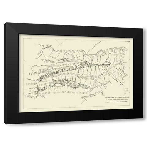 Augusta County Virginia - Leitch 1947 Black Modern Wood Framed Art Print by Leitch
