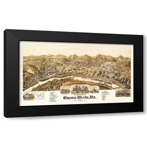 Buena Vista - 1891 Black Modern Wood Framed Art Print by Unknown
