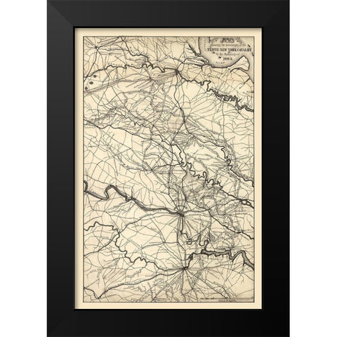Central Virginia - 1864 Black Modern Wood Framed Art Print by Unknown