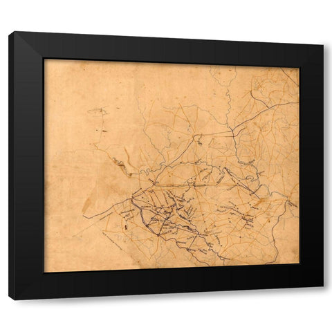 Culpepper County Virginia - 1864 Black Modern Wood Framed Art Print by Unknown