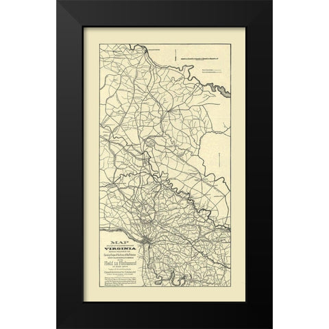 Eastern Portion Virginia Preston 1864 Black Modern Wood Framed Art Print by Preston