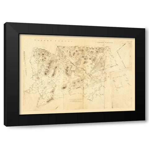 Fauquier County Virginia - Gilmer 1860 Black Modern Wood Framed Art Print by Gilmer