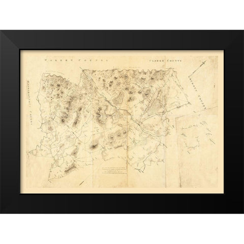 Fauquier County Virginia - Gilmer 1860 Black Modern Wood Framed Art Print by Gilmer