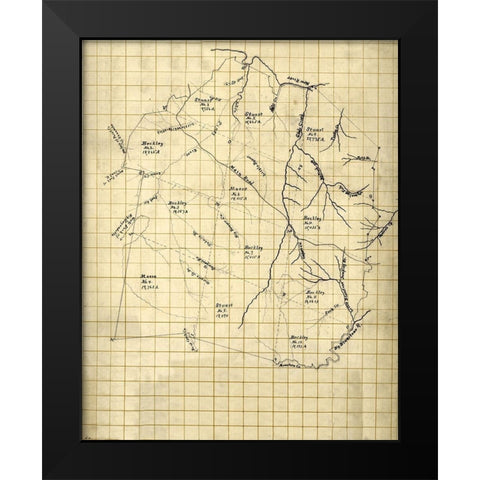 Giles County Virginia - 1794 Black Modern Wood Framed Art Print by Unknown