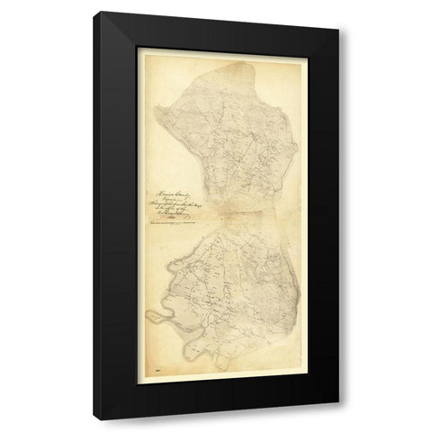 Henrico County Virginia - Smith 1864 Black Modern Wood Framed Art Print by Smith