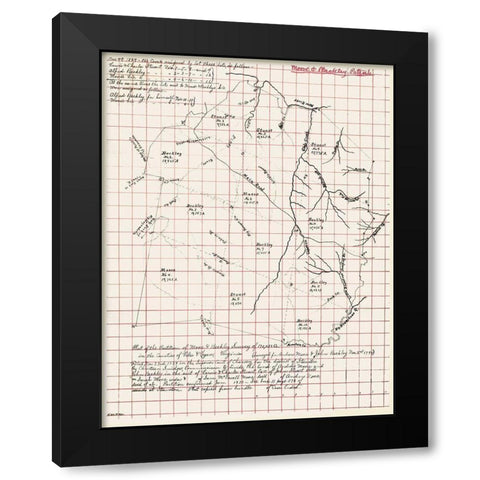 Moore Beckley Virginia - Moore 1874 Black Modern Wood Framed Art Print by Moore