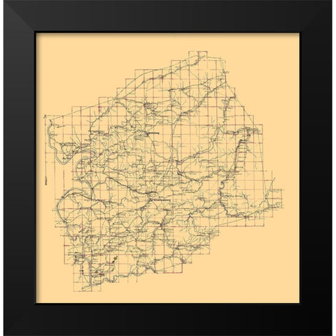 Montgomery County Virginia - 1860 Black Modern Wood Framed Art Print by Unknown