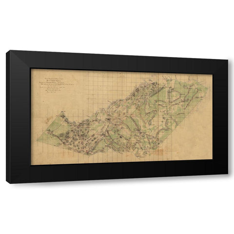 Orange County Virginia - Gilmer 1863 Black Modern Wood Framed Art Print by Gilmer