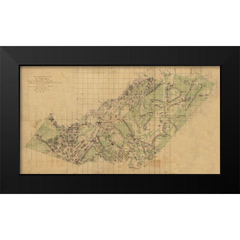 Orange County Virginia - Gilmer 1863 Black Modern Wood Framed Art Print by Gilmer
