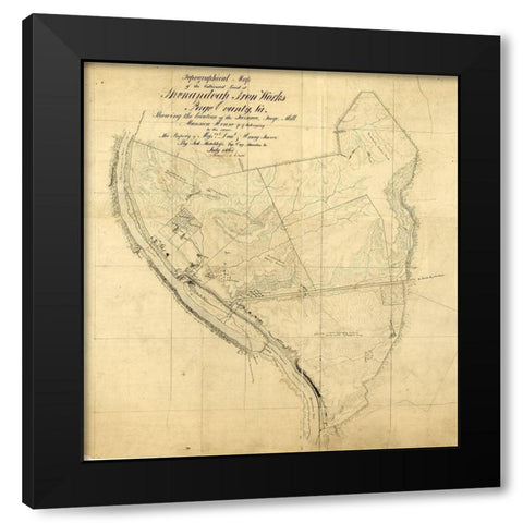 Page County Virginia - Hotchkifs 1865 Black Modern Wood Framed Art Print by Hotchkifs