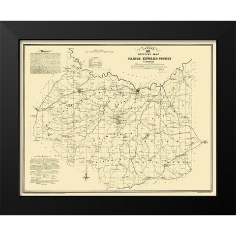 Prince Edward County Virginia - Jacob 1879 Black Modern Wood Framed Art Print by Jacob