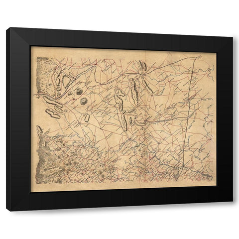 Rappahannock County Virginia - 1860 Black Modern Wood Framed Art Print by Unknown