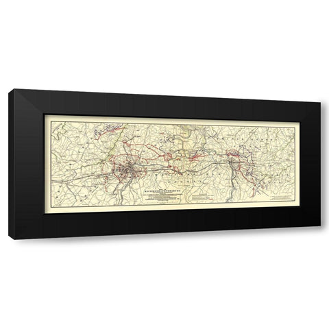 Richmond Petersburg Virginia - Filcher 1907 Black Modern Wood Framed Art Print by Filcher