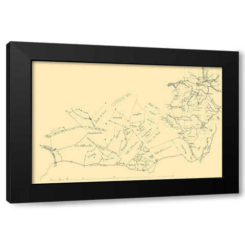Roanoke Virginia - 1880 Black Modern Wood Framed Art Print by Unknown