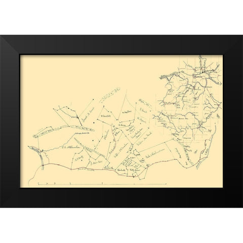 Roanoke Virginia - 1880 Black Modern Wood Framed Art Print by Unknown