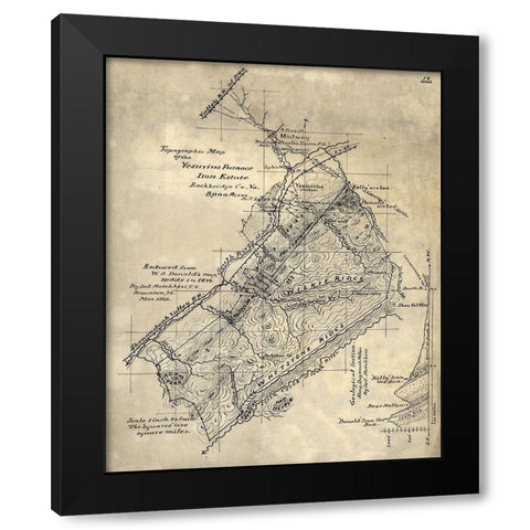 Rockbridge County Virginia - Hotchkiss 1882 Black Modern Wood Framed Art Print by Hotchkiss