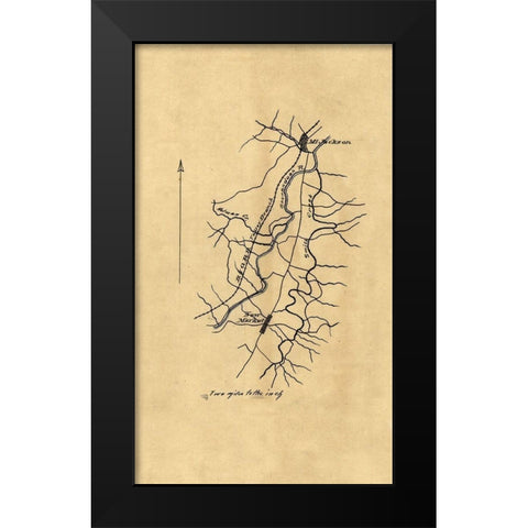 Shenandoah County Virginia - 1863 Black Modern Wood Framed Art Print by Unknown