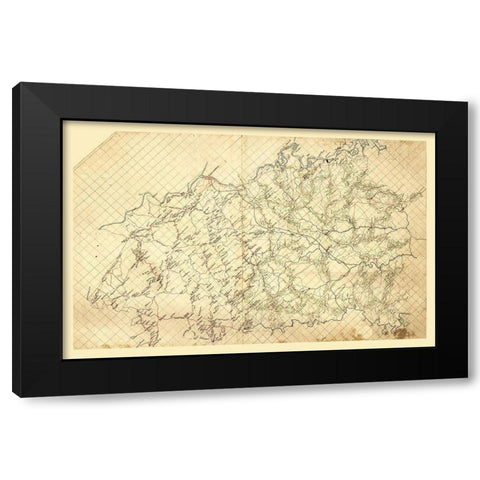 Spotsylvania County Virginia - 1860 Black Modern Wood Framed Art Print with Double Matting by Unknown