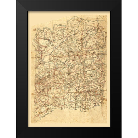 Spotsylvania County Virginia - 1860 Black Modern Wood Framed Art Print by Unknown