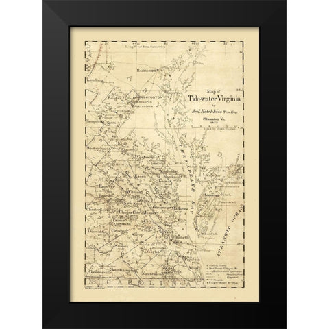 Virginia Tidewaters - Hotchkiss 1873 Black Modern Wood Framed Art Print by Hotchkiss