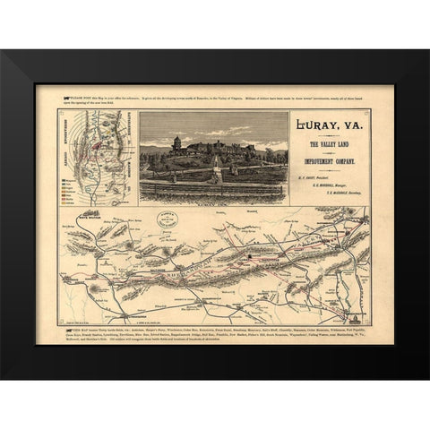 Valley of Virginia - 1890 Black Modern Wood Framed Art Print by Unknown