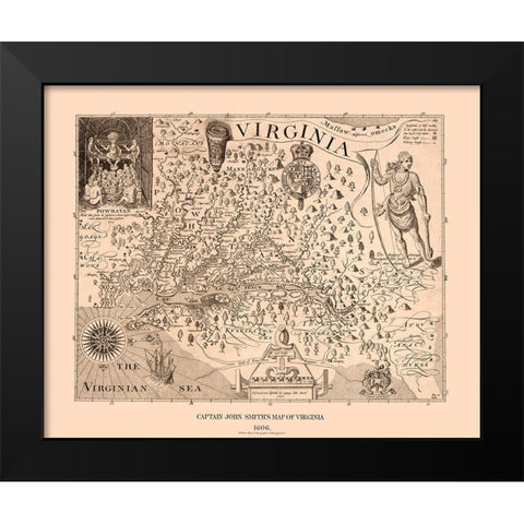 Virginia - 1900 Black Modern Wood Framed Art Print by Unknown