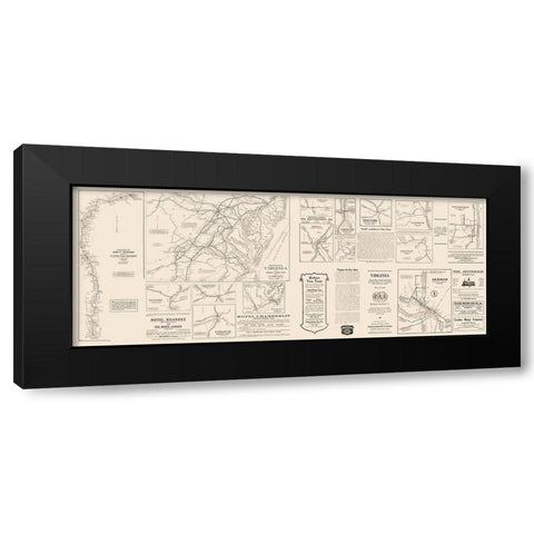 Virginia - 1912 Black Modern Wood Framed Art Print by Unknown