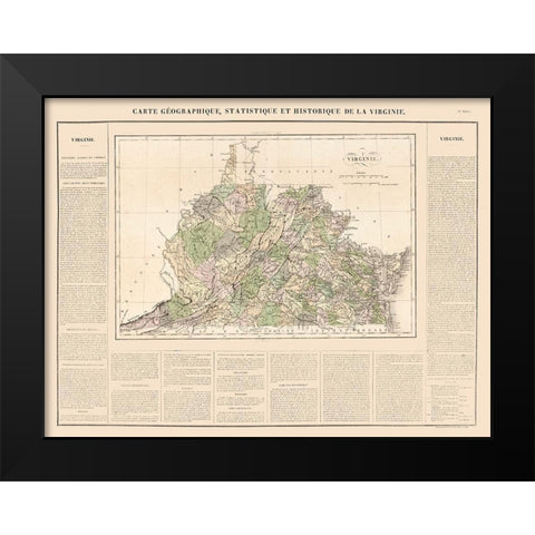 Virginia - 1825 Black Modern Wood Framed Art Print by Unknown