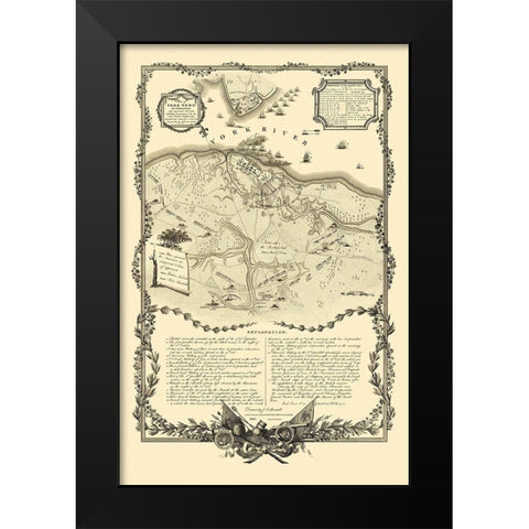 Yorktown Virginia - Tanner 1825 Black Modern Wood Framed Art Print by Tanner