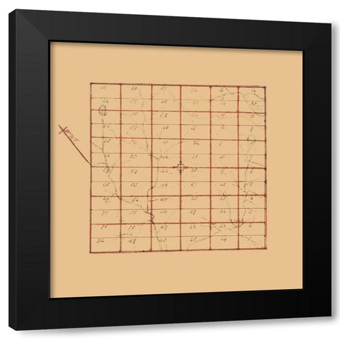 Cabot Vermont - 1780 Black Modern Wood Framed Art Print with Double Matting by LOC