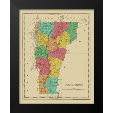 Vermont - Finley 1831 Black Modern Wood Framed Art Print by Finley