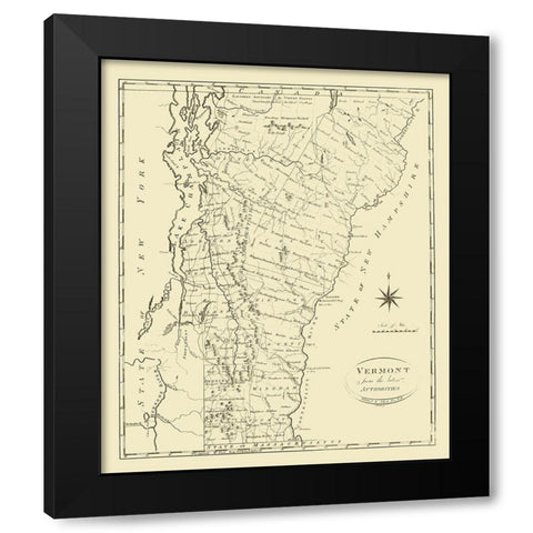 Vermont - Reid 1796 Black Modern Wood Framed Art Print by Reid