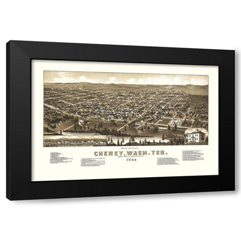 Cheney Washington - Wellge 1884 Black Modern Wood Framed Art Print by Wellge