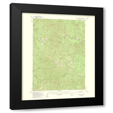 Lookout Mountain Washington Quad - USGS 1963 Black Modern Wood Framed Art Print by USGS