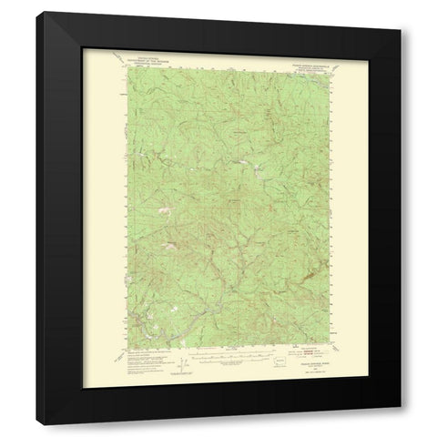 Pigeon Springs Washington Quad - USGS 1965 Black Modern Wood Framed Art Print by USGS