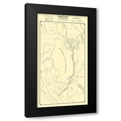 Swinomish Slough Skagit Washington - Downing Black Modern Wood Framed Art Print by Downing