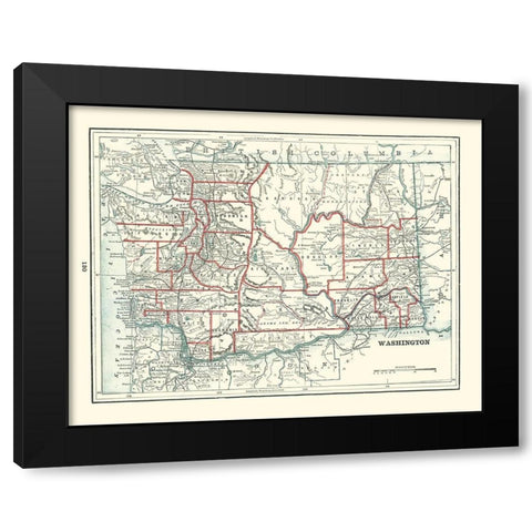 Washington - Rathbun 1893 Black Modern Wood Framed Art Print by Rathbun
