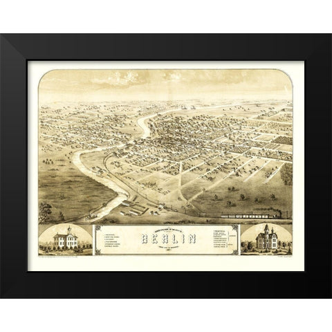 Berlin Wisconsin - Ruger 1867 Black Modern Wood Framed Art Print by Ruger